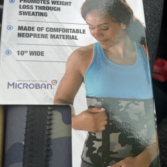 Adjustable Waist Trimmer 10” W 28” - 36” Camo Print Microban Neoprene 3 Zipper - Picture 8 of 12